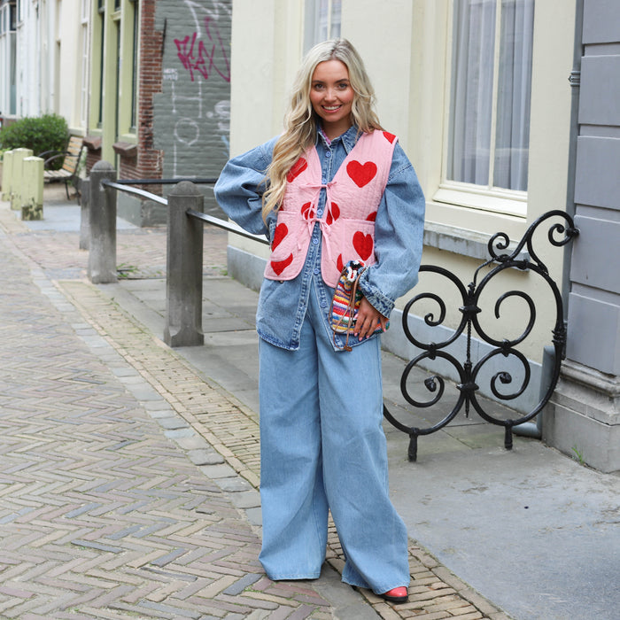 Sissel Edelbo Honey vest gilet suzani red heart