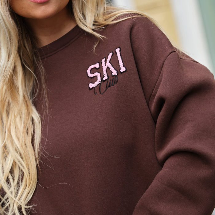 Ski Club sweater bruin