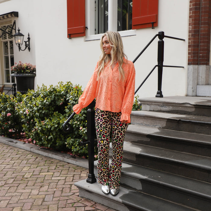 Soft flared legging Leo color