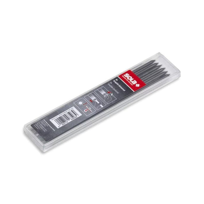 6-pack TLM deep hole marker lead refills, gray leads in clear case