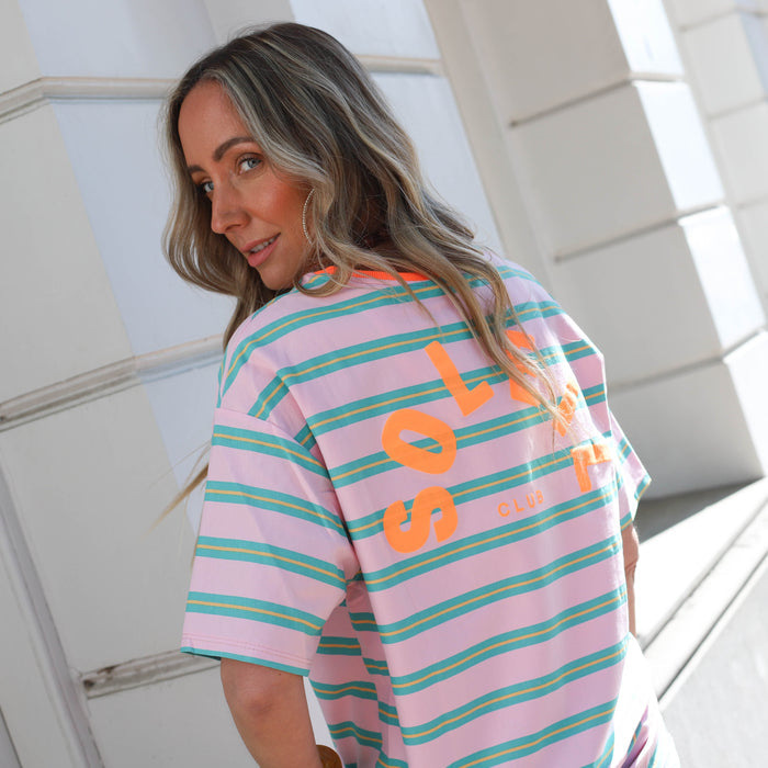 Soleil shirt roze groen