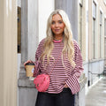 Soof top roze bruin