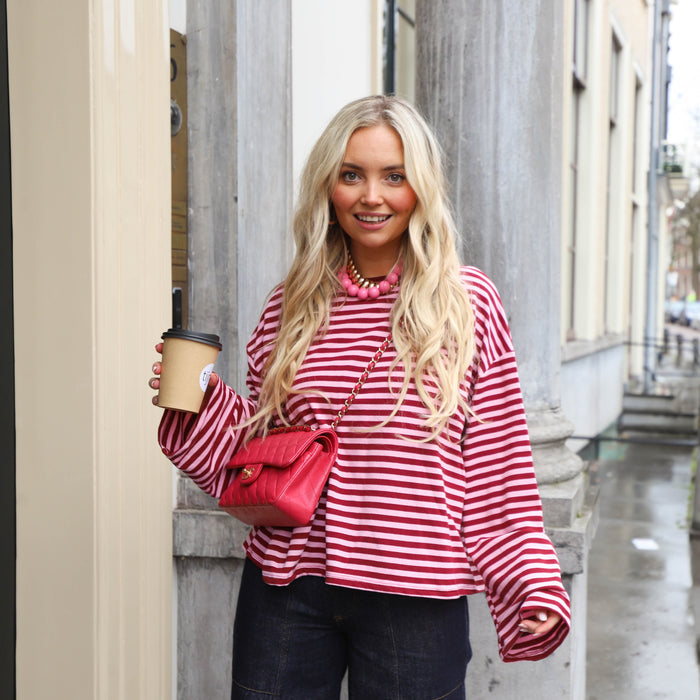 Soof top roze burgundy