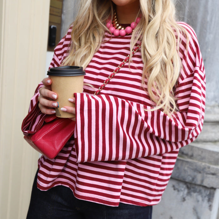 Soof top roze burgundy