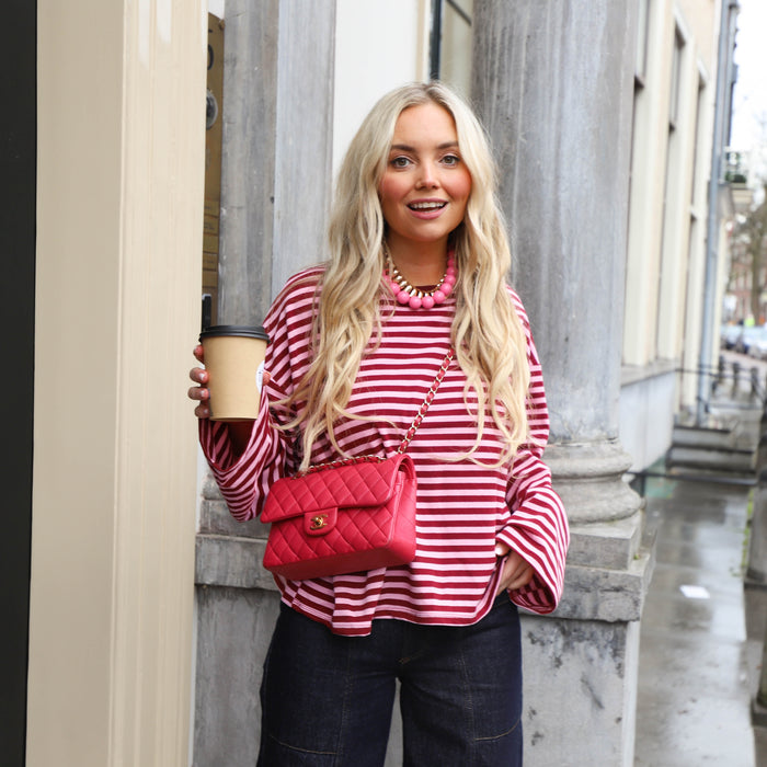 Soof top roze burgundy