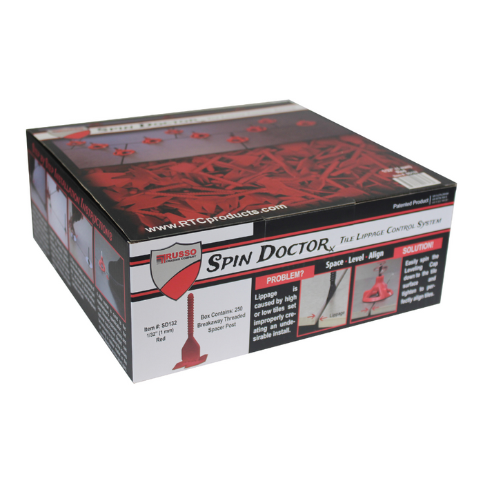 RTC Products Spin Doctor tile leveling system box, 1/32" base