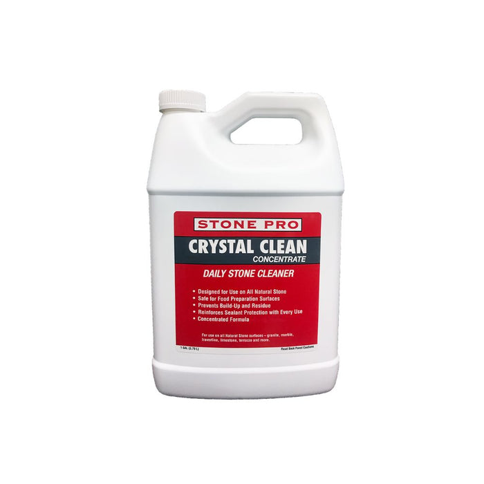 Crystal Clean concentrate cleaner jug, large front label on white bottle.