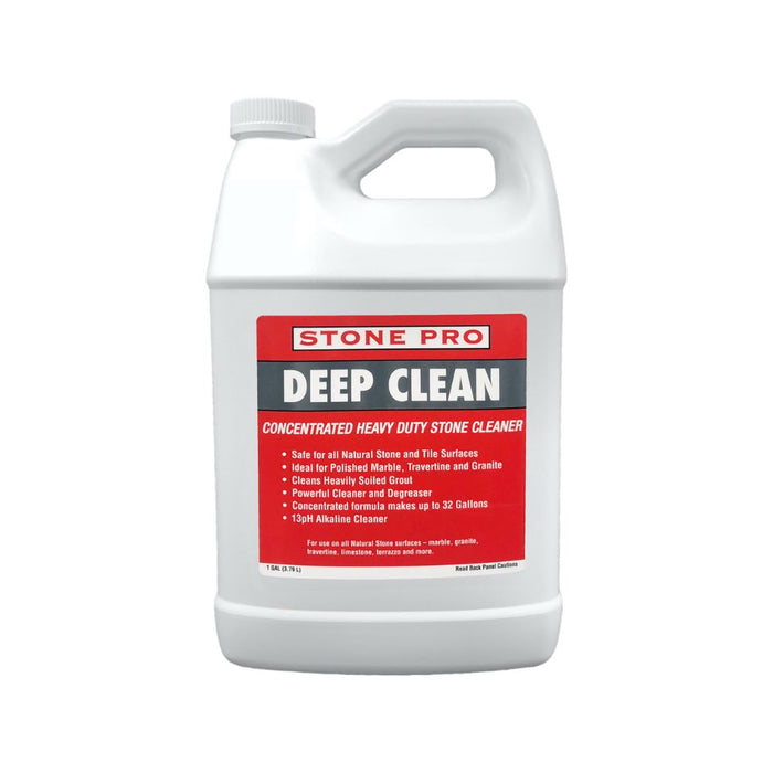 StonePro Deep Clean concentrated heavy-duty stone cleaner jug, front label and handle