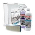 Quartz NanoGuard kit: spray bottle, countertop cleaner, sponge, box