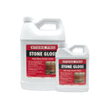 StonePro Stone Gloss high-gloss acrylic sealer in two white bottles with red labels