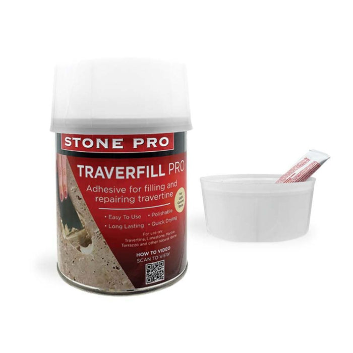 Traverfill Pro filling compound in can/cup, label visible