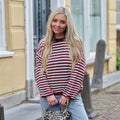 Streep knit lana burgundy