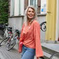 Streep top oranje roze cosy club