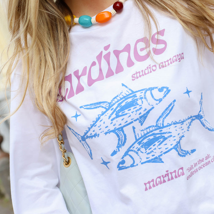 Studio Amaya Sardines t-shirt white