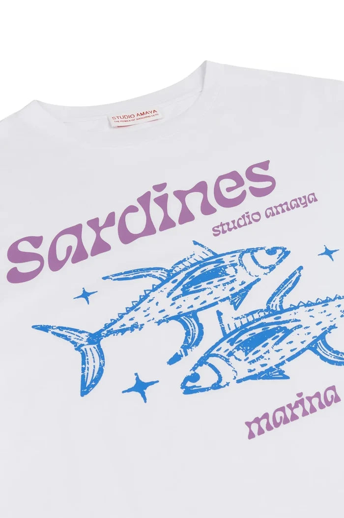 Studio Amaya Sardines t-shirt white