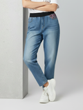Stylish Regular Fit Pent Trouser For Ladies-Blue Faded-SPT04