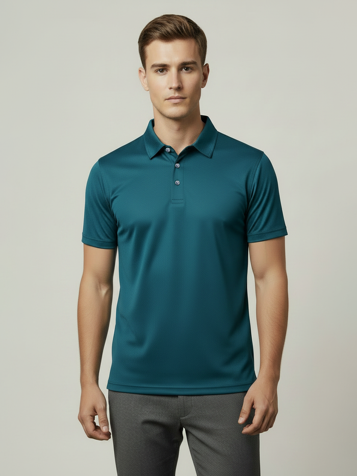 Stylish Spandex Dry Polo Shirt For Men-Zinc-BE2163