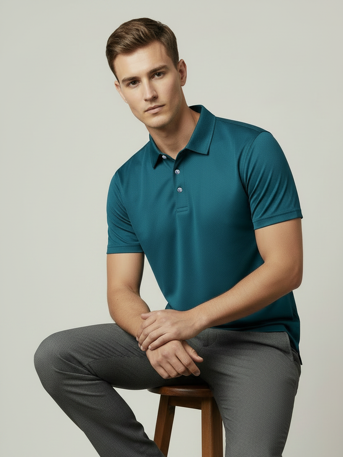 Stylish Spandex Dry Polo Shirt For Men-Zinc-BE2163