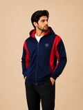 Stylish Winter Zipper down shoulder Jacket For Men-Dark navy With red panals hr02(Copy)