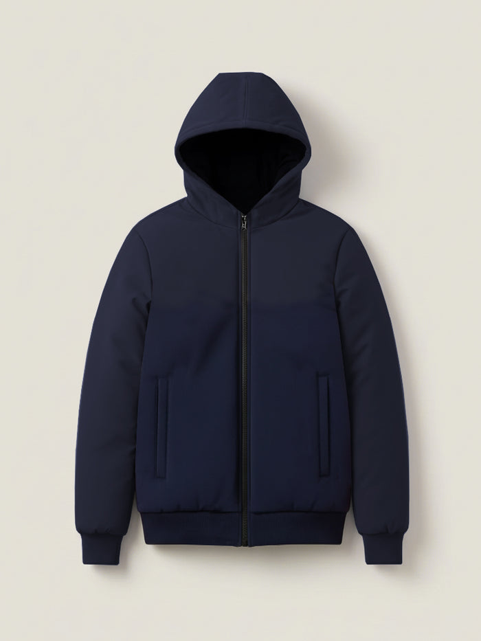 Stylish Winter Zipper Jacket For Men-Dark Navy-BRPH02