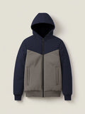 Stylish Winter Zipper Jacket For Men-Dark Navy With Light Grey-BRPH08