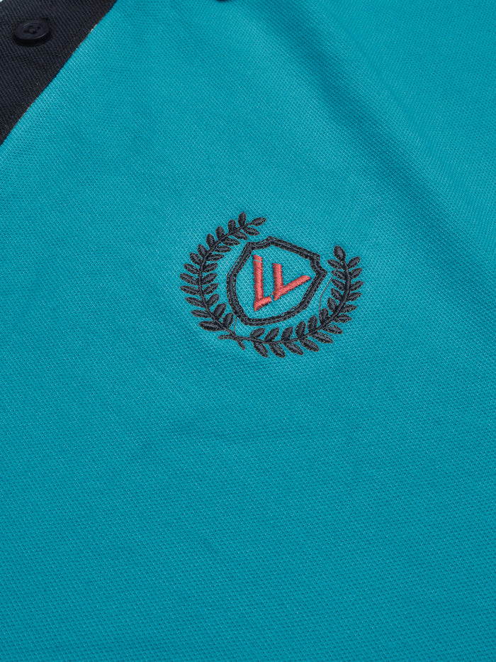 Summer Polo Shirt For Men-Blue & Dark Navy-RT2371