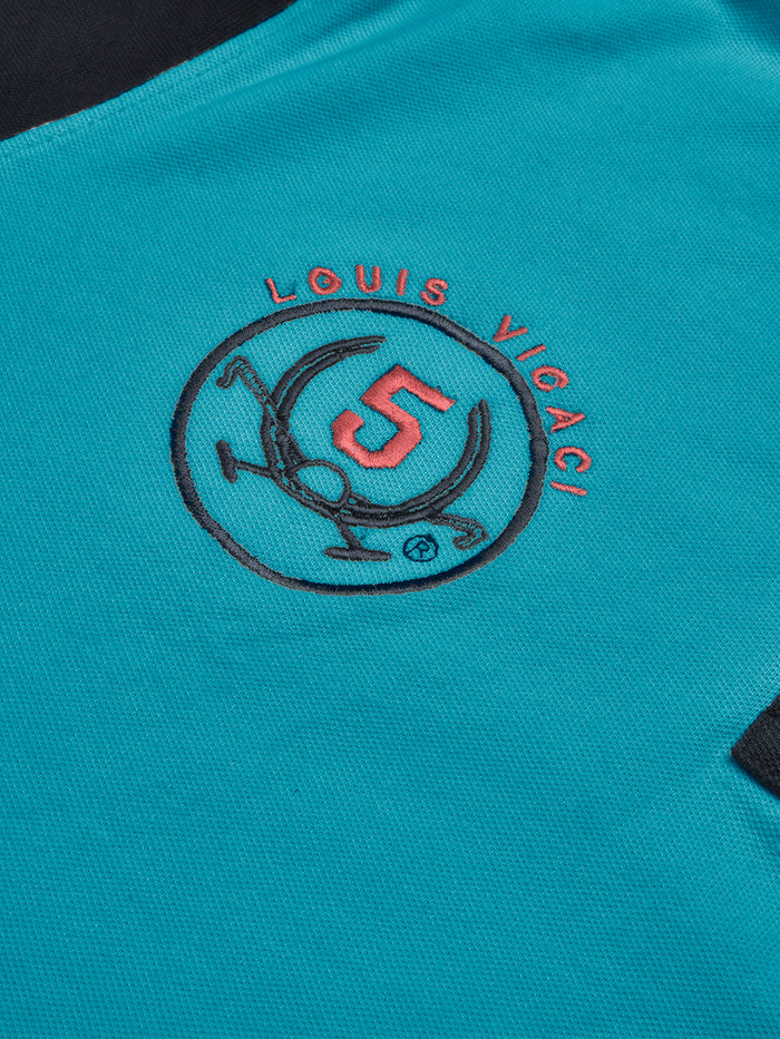 Summer Polo Shirt For Men-Blue & Dark Navy-RT2371