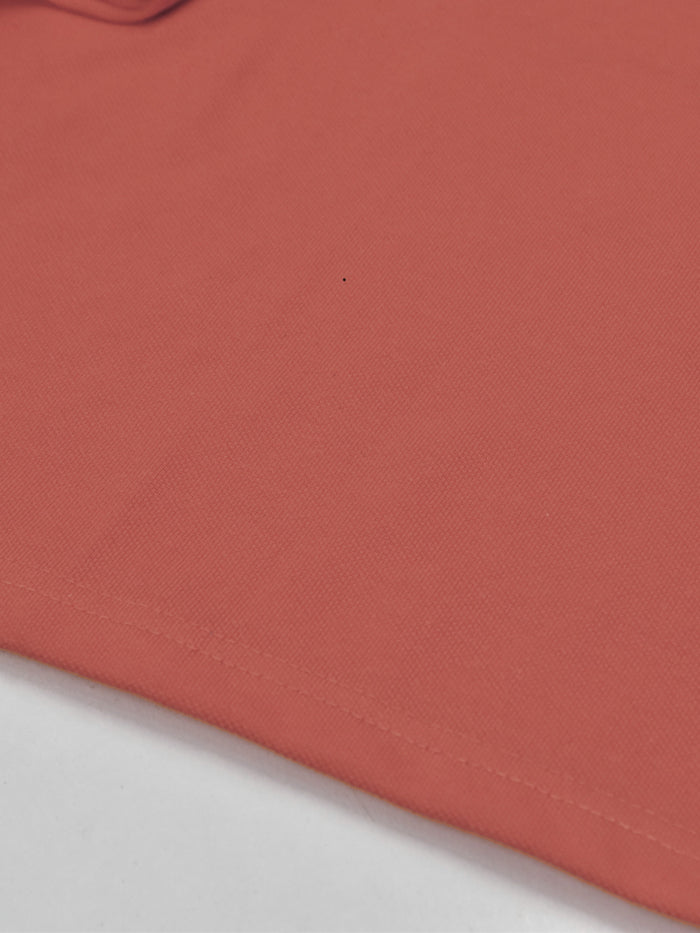 Summer Polo Shirt For Men-Carrot Red & Dark Navy-RT2366