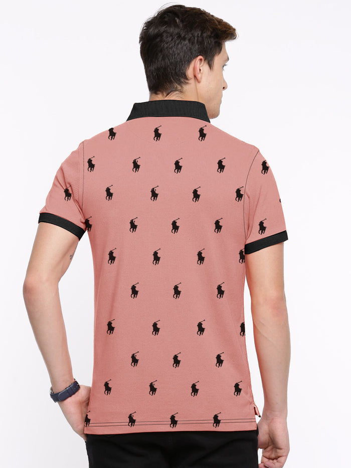 Summer Polo Shirt For Men-Coral Pink-AN3957