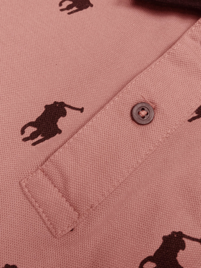 Summer Polo Shirt For Men-Coral Pink-AN3957