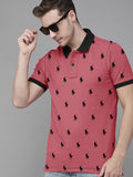 Summer Polo Shirt For Men-Dark Pink-AN3961
