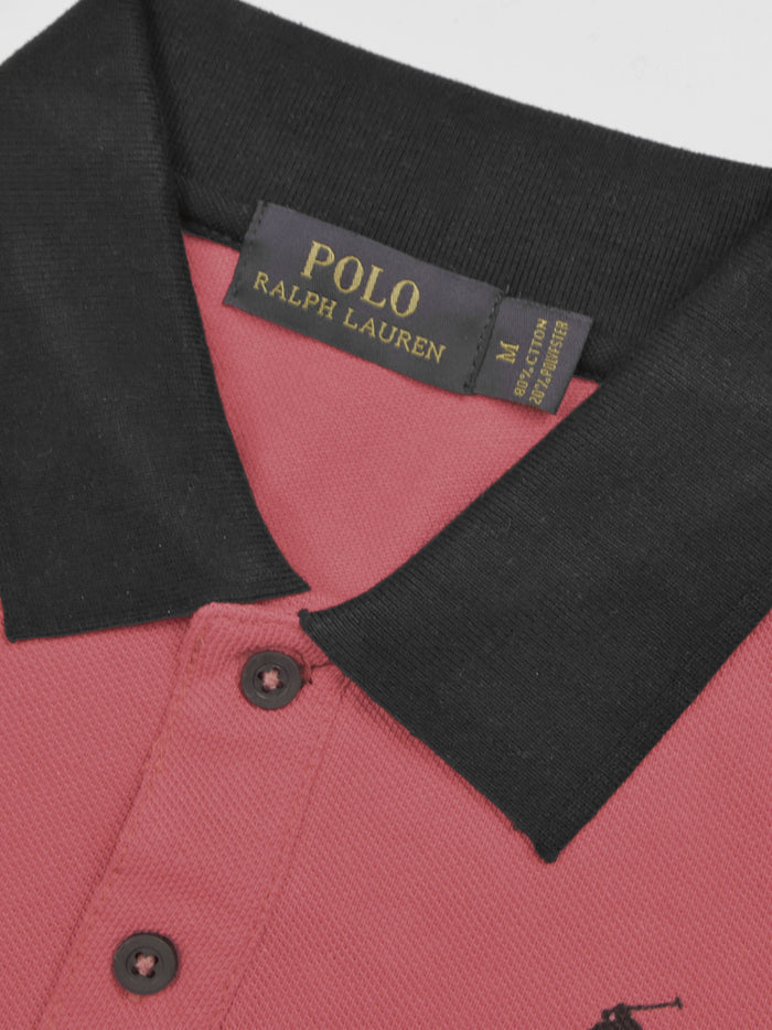 Summer Polo Shirt For Men-Dark Pink-AN3961