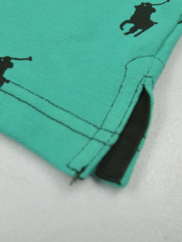 Summer Polo Shirt For Men-Light Cyan Green-AN3950