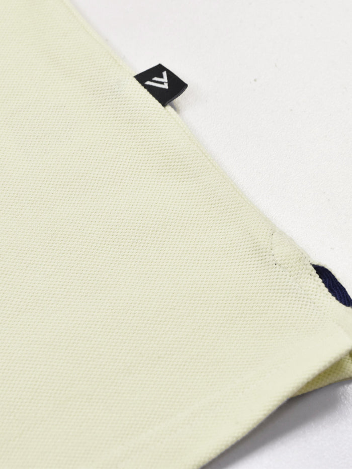 Summer Polo Shirt For Men-Off White & Dark Navy-RT2373