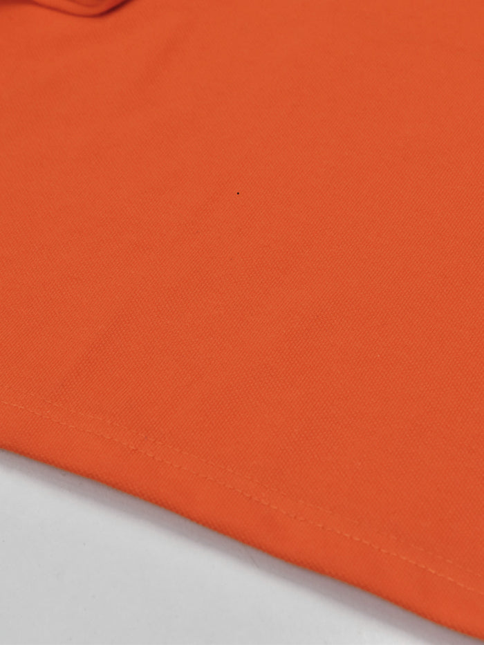 Summer Polo Shirt For Men-Orange & Dark Navy-RT2365
