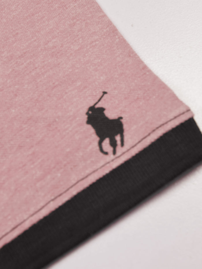Summer Polo Shirt For Men-Pink Melange-AN3972
