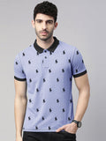 Summer Polo Shirt For Men-Purple Blue-AN3973