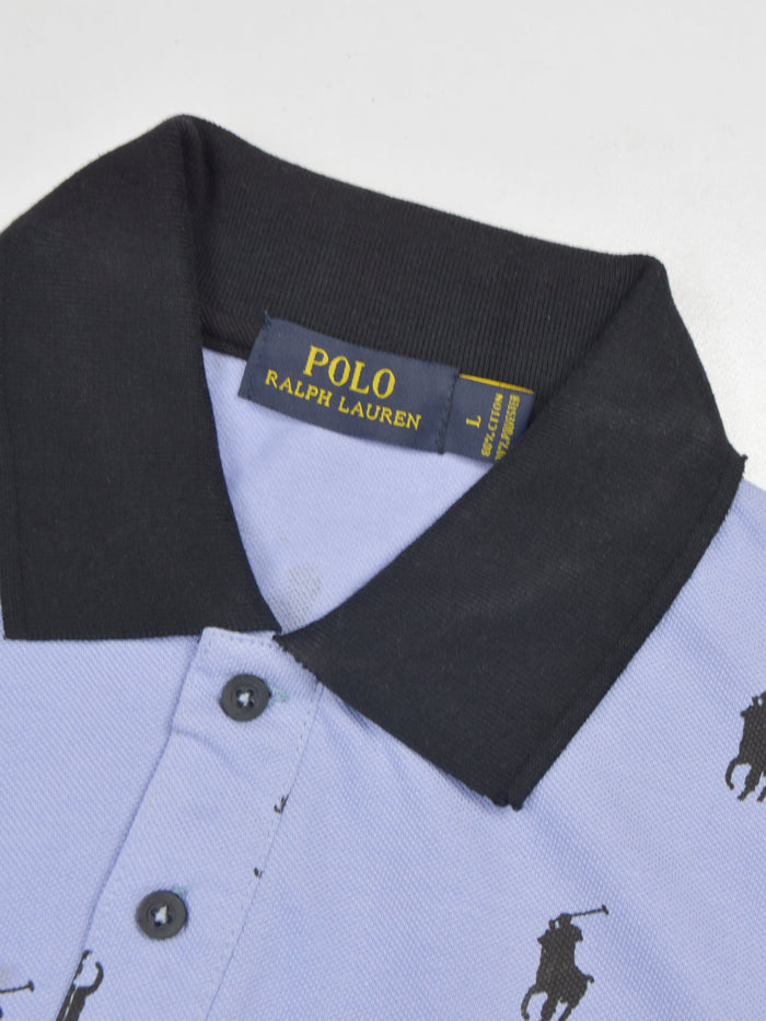 Summer Polo Shirt For Men-Purple Blue-AN3973