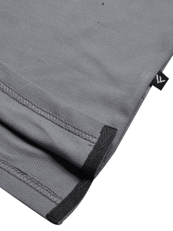 Summer Polo Shirt For Men-Slate Grey with Blue & Charcoal Panel-BR13034