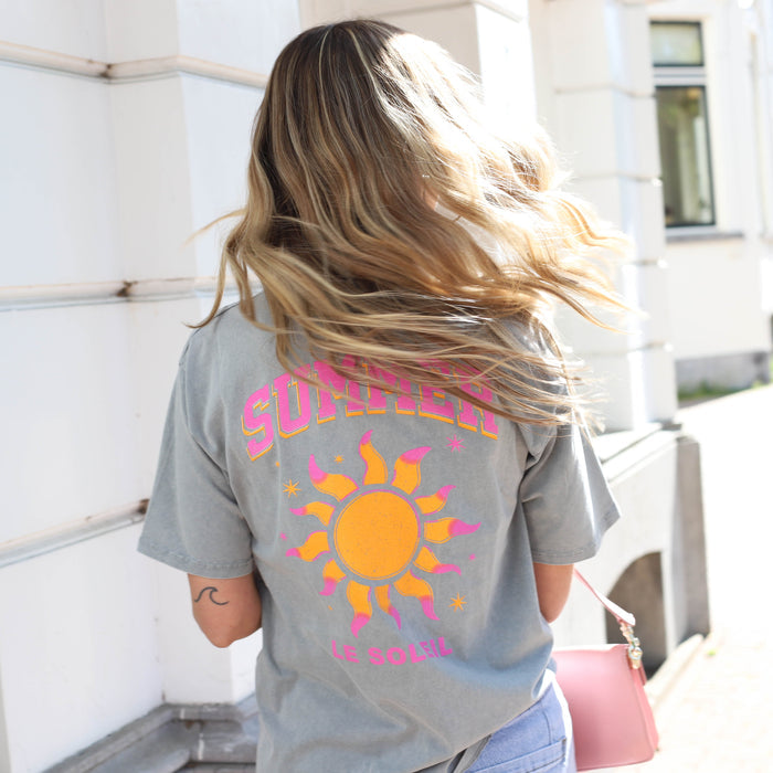 Summer tee sunshine grijs