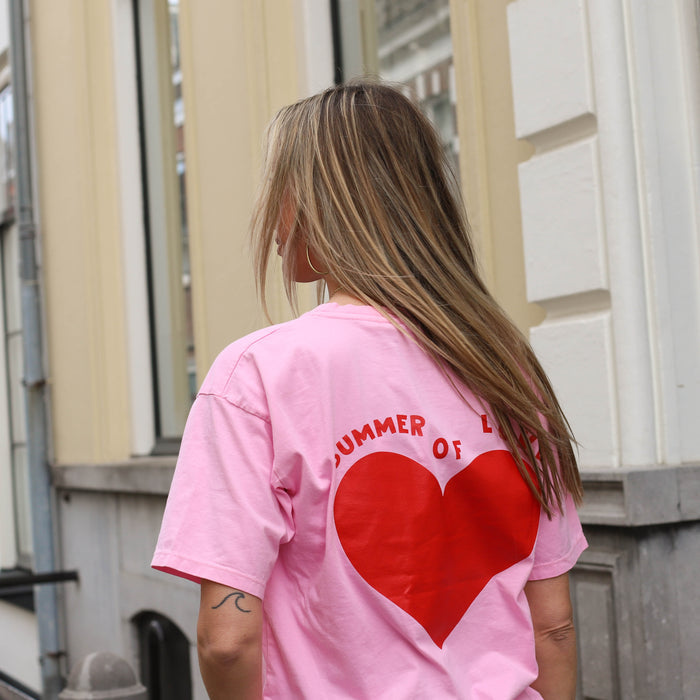 Summer to love heart tee roze