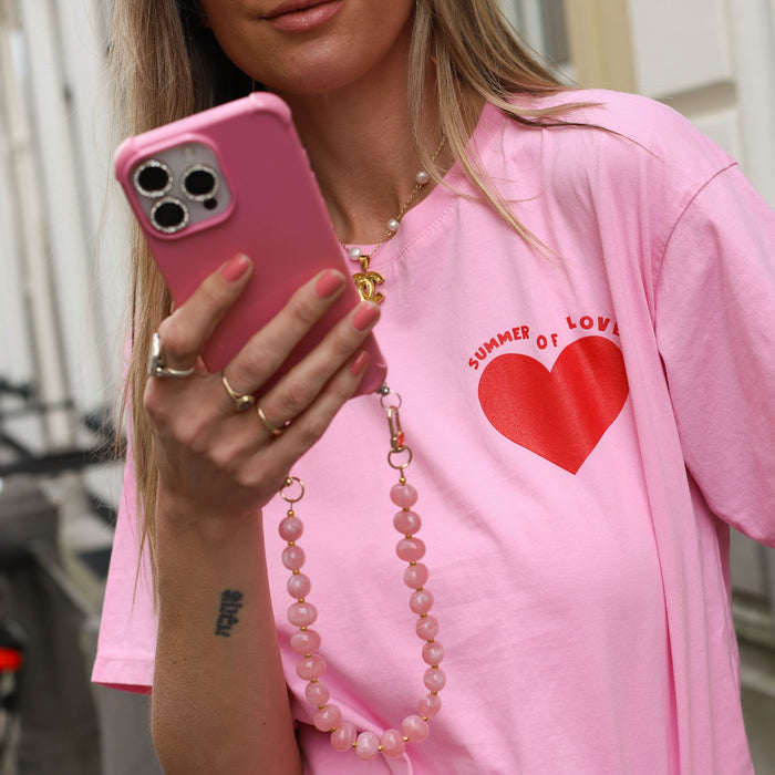 Summer to love heart tee roze