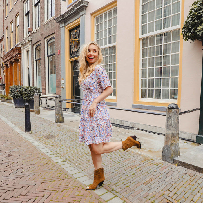 Sunny wrap dress blauw
