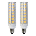 T6 6.5W Dimmable Clear LED Light Bulb with E11 Base, 2700K, 700 Lumens, 2-Pack