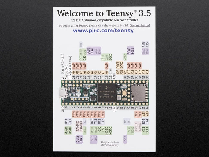 Teensy 3.5 + Header Strips [Discontinued] by PJRC - The Pi Hut