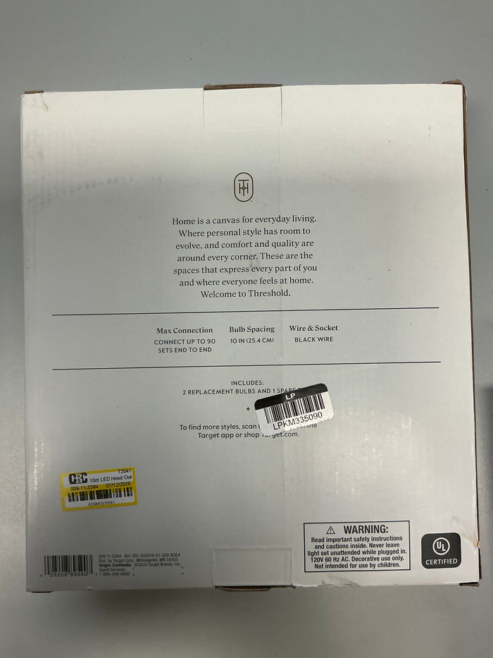 Terracotta String LED Lights - Threshold™ - Damaged Packaging