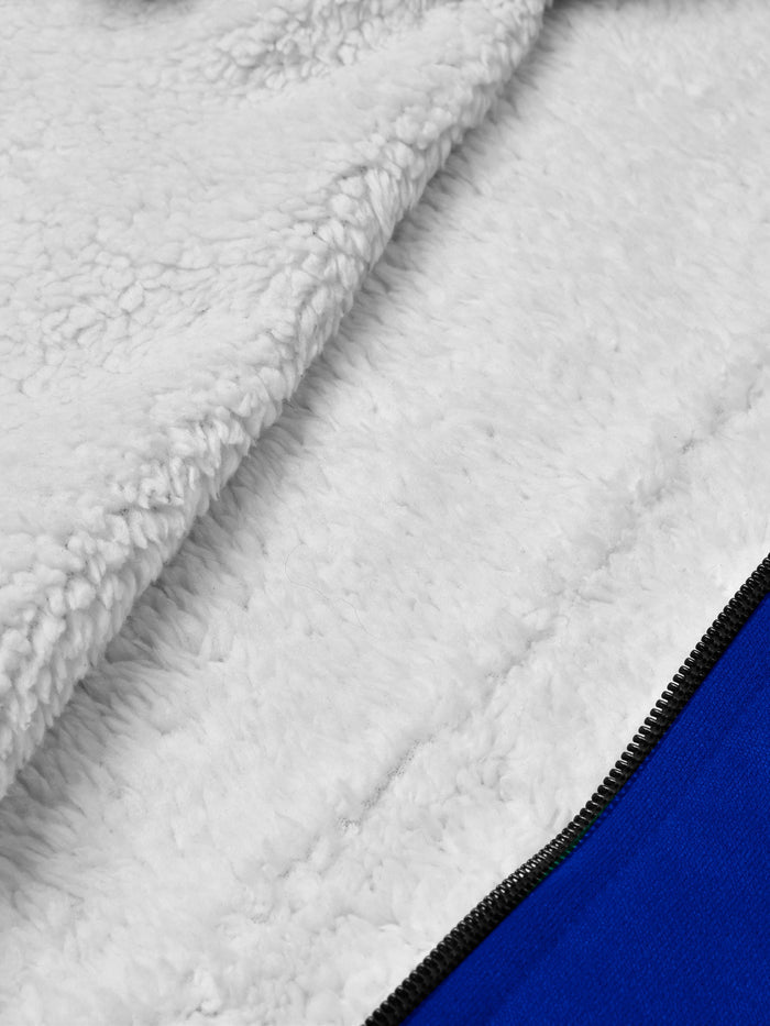 TNF Active Wear Zipper Fur Bomber Jacket For Men-Royal Blue-RT1116