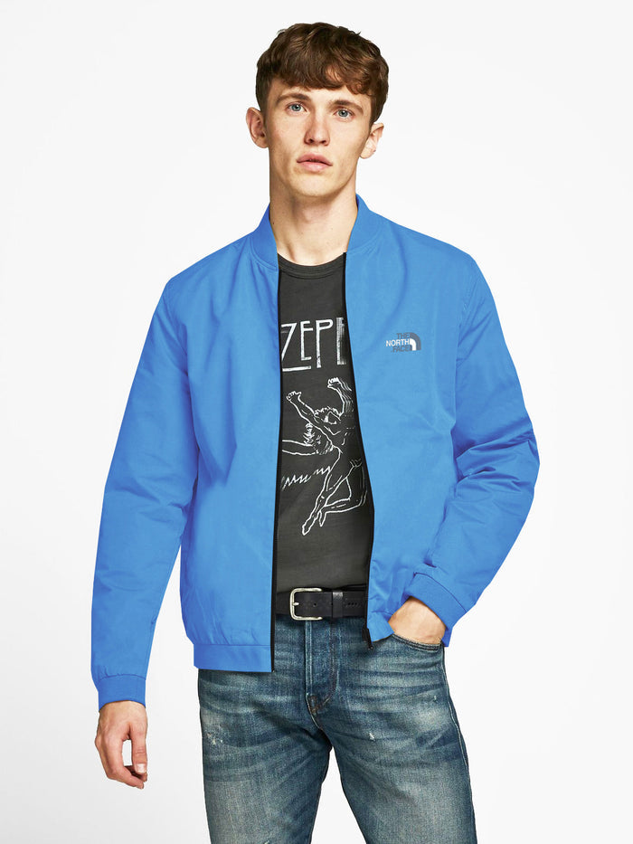 TNF Active Wear Zipper Fur Bomber Jacket For Men-Sky Blue-RT1120