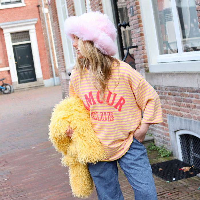 Top Amour geel lichtroze