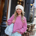 Trui Isabella streep rood blauw